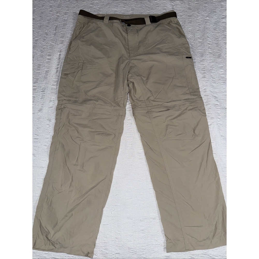 Columbia Pants‎ Mens 40x30 Beige Omni Shade Convertible Ripstop Fishing Hiking